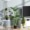 Outsunny 100cm/3.3FT Artificial Monstera Tree Decorative Cheese Plant 21 Leaves with Nursery Pot, Fake Tropical Palm Tree for Indoor D√É¬©cor
