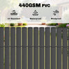 Outsunny 2Pcs Plastic Privacy Screening Fence, 1m x 3 m Waterproof Windbreak Fence, Dark Grey