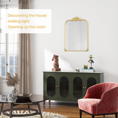 HOMCOM Wall Mirror in Gold Tone