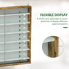 HOMCOM Six Shelf Display Cabinet, with Glass Doors - Brown
