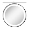 kleankin Round LED Bathroom Mirror, Dimmable Lighted Wall-Mounted Mirror with 3 Temperature Colours, Memory Function, Hardwired