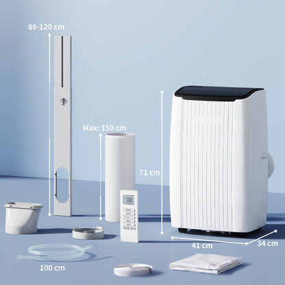 HOMCOM 12000 BTU 5-in-1 Portable Air Conditioner with Cool in White