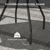 Outsunny Î¦60 Garden Table, with Glass Printed Tabletop - Brown