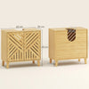 HOMCOM Bamboo Bathroom Under Sink Cabinet with Adjustable Shelf for Basin without Pedestal - Natural