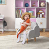 ZONEKIZ Kids Armchair Toddler Sofa Children Chair with Arm Rest, Wooden Frame, Velvet, PP Legs, Cloud Shape, for Ages 1.5-3 Years - Grey