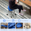 HOMCOM Salon Saddle Stool, Rolling Saddle Chair for Massage, Spa, Clinic, Beauty, Hairdressing and Tattoo, Blue
