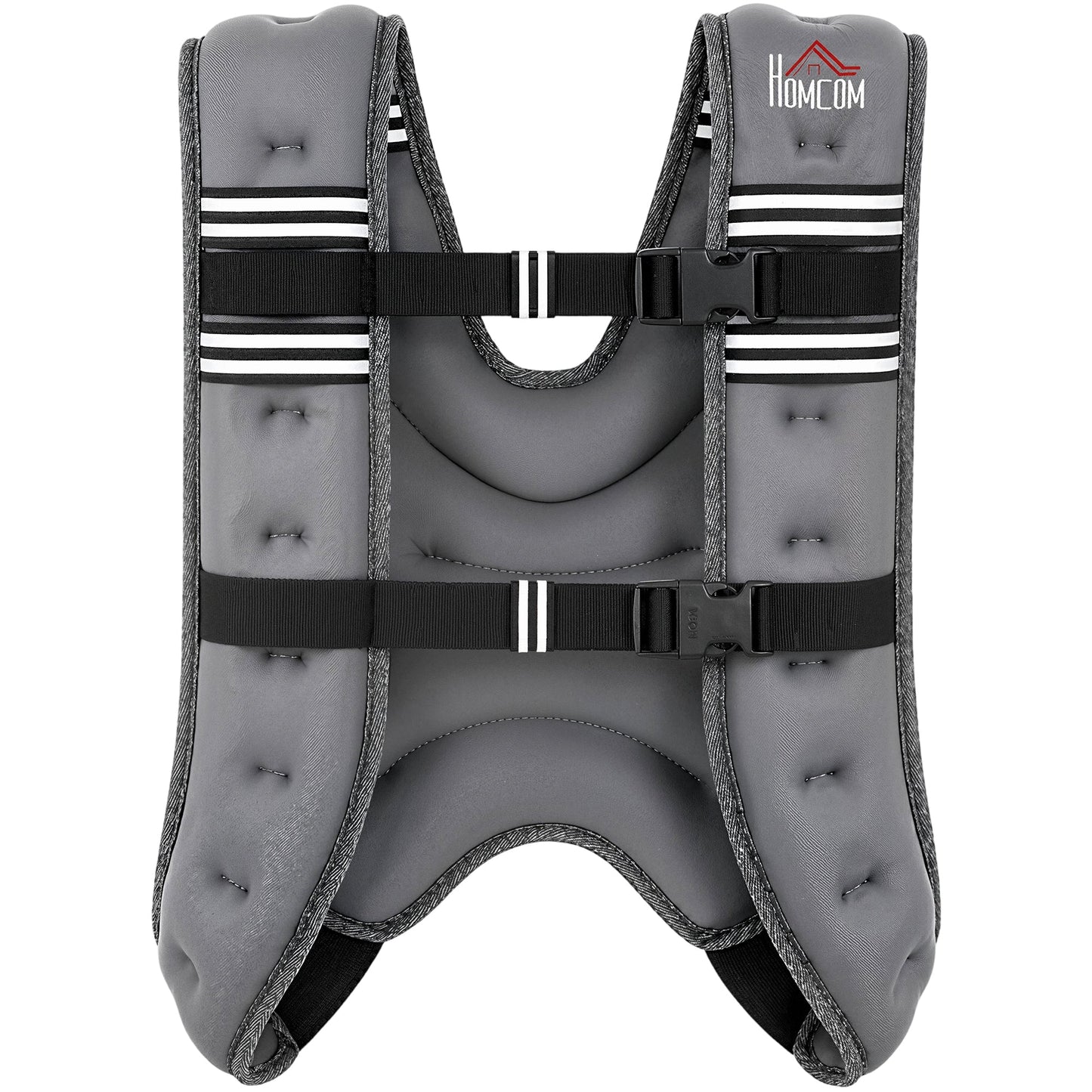 HOMCOM 10KG Weighted Vest, Running Weight Vest with Adjustable Strap, Convenient Pocket and Reflective Strips for Men and Women