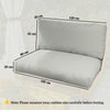Outsunny Two Piece Seat Pallet and Back Cushions - Light Grey