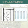 Outsunny Decorative Garden Arch, with Gate - Black