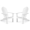 Acacia Wood Adirondack Lounger Chair Set of 2 with Slatted Seating