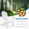 Acacia Wood Adirondack Lounger Chair Set of 2 with Slatted Seating