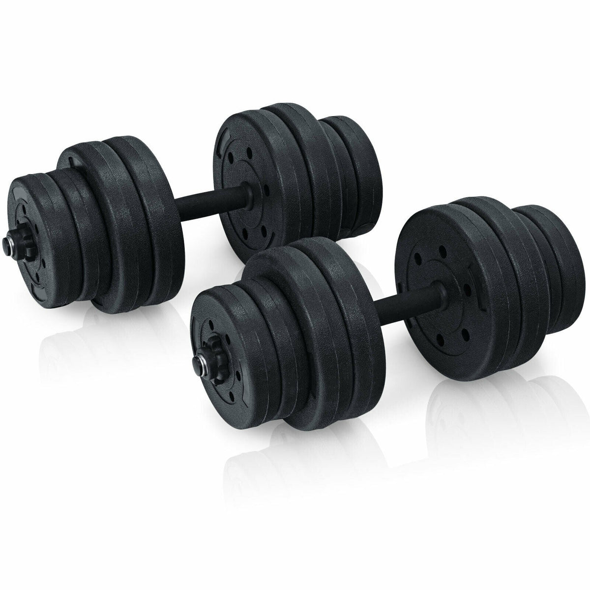 Adjustable Weight 2 in 1 Dumbbell/Barbell Set 30KG with weights on the bars