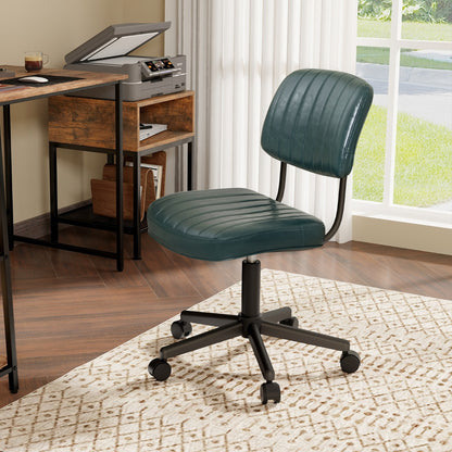 Adjustable Ergonomic Leisure Chair with PU Leather-Green