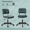 Adjustable Ergonomic Leisure Chair with PU Leather-Green