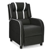 Adjustable Gaming Chair with Footrest Headrest and Lumbar Support-White
