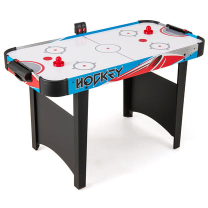Air Hockey Table with LED scoreboard and powerful 12V motor in blue