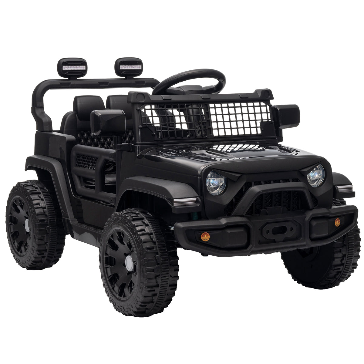 AIYAPLAY 12V Electric Car for Kids with Remote in Black