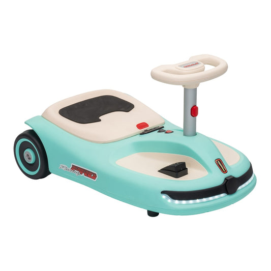 AIYAPLAY 12V Electric Wiggle Car with Pedal in Light Blue