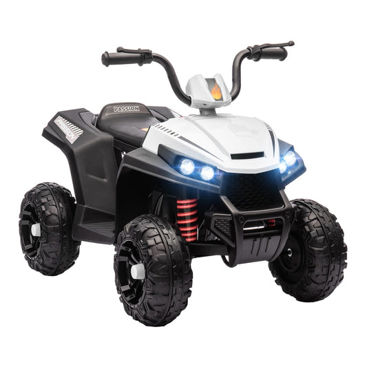 AIYAPLAY 12V Kids Electric Quad Bike in White