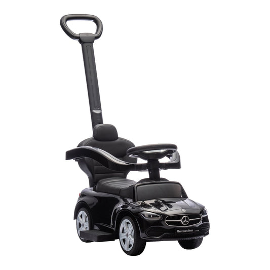 AIYAPLAY 2 in 1 Baby Ride on Push Car Mercedes-Benz C-Class Licensed Walker Foot to Floor Push-Along