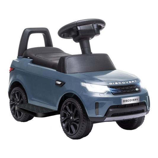 AIYAPLAY 2-in-1 Land Rover Licensed 6V Kids Electric Ride On Car in light blue with black wheels