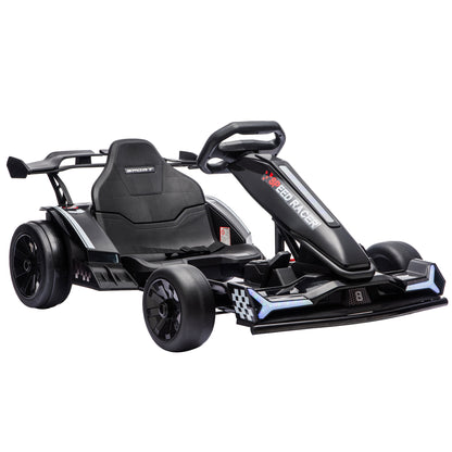 AIYAPLAY 24V Electric Go Kart in Black