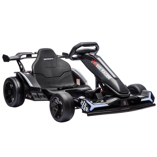 AIYAPLAY 24V Electric Go Kart in Black