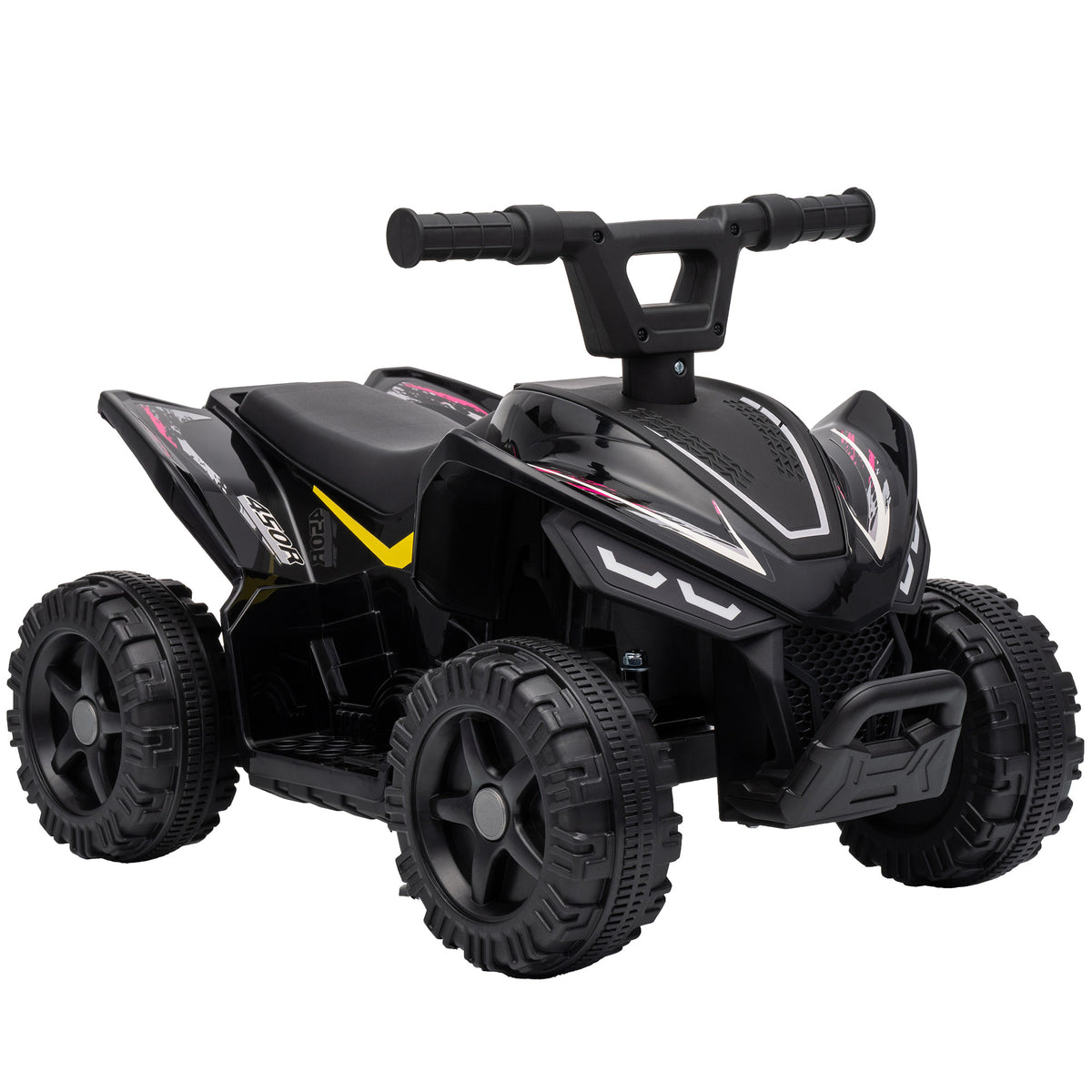 AIYAPLAY 6V Battery Powered Kids ATV in Black