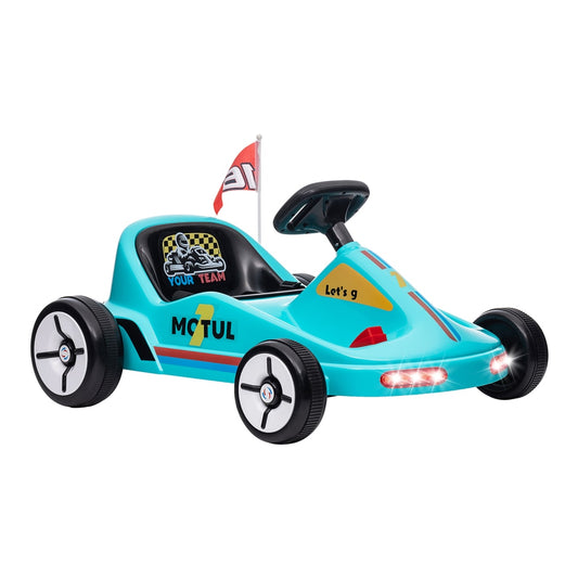 AIYAPLAY 6V Electric Go Kart for Kids with Music in Blue