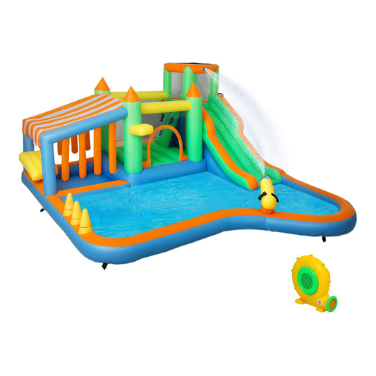 AIYAPLAY 8 in 1 Inflatable Bounce House in Multi Colour