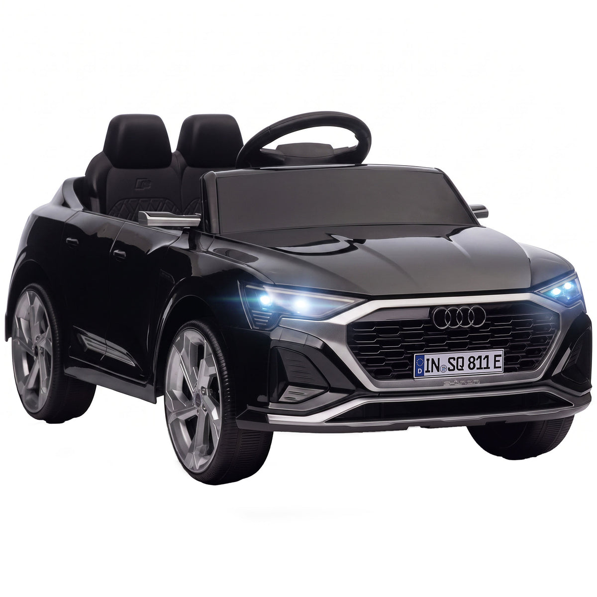 AIYAPLAY Sportback Licensed Ride on Car in Black