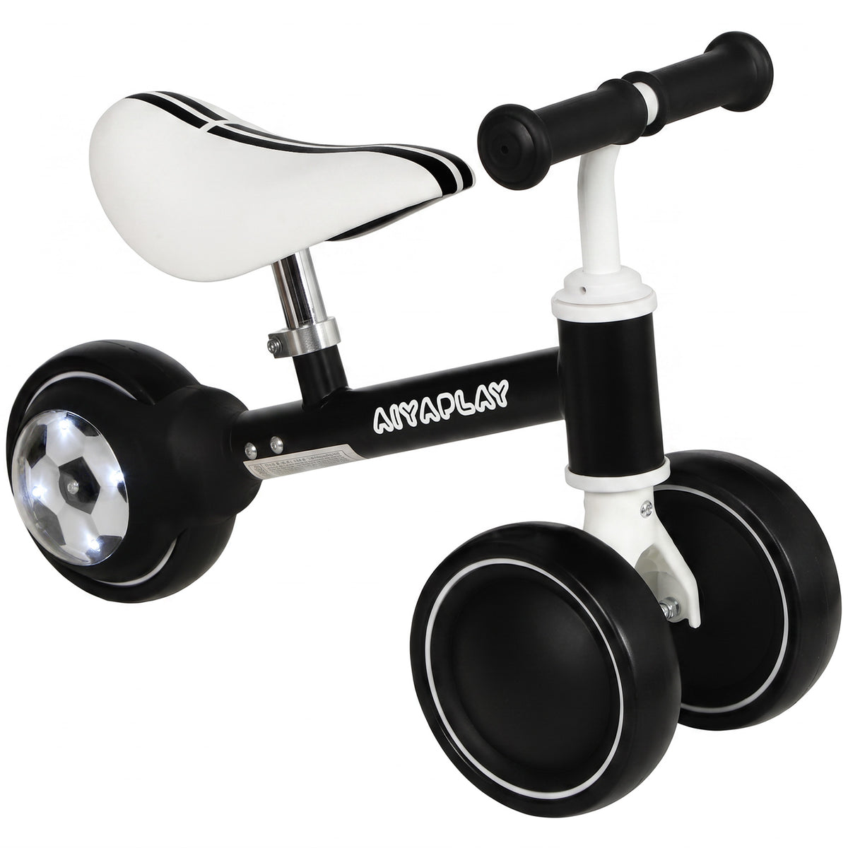 AIYAPLAY Balance Bike for Kids 1-2 Years in Black