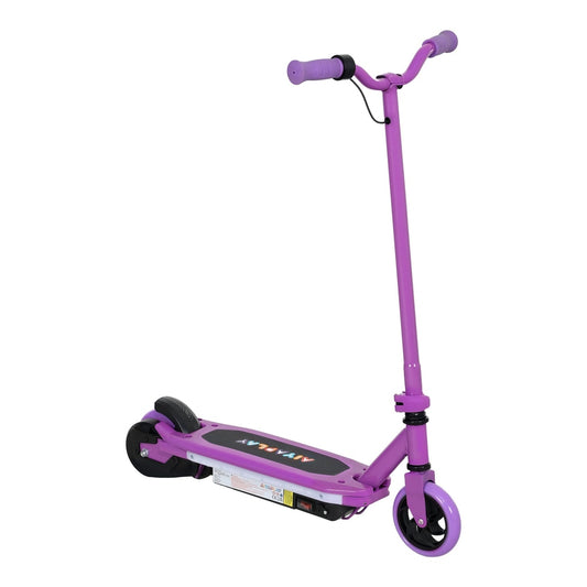 AIYAPLAY Electric Scooter for Kids 6-14 Years, a purple kids electric scooter with handlebars and wheels