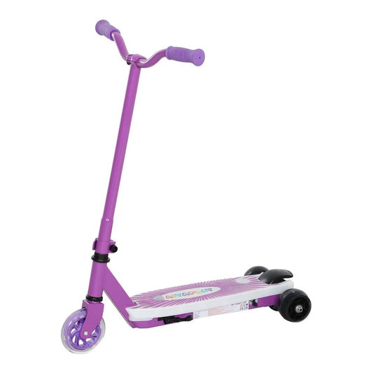 AIYAPLAY Electric Scooter for Kids Aged 4-7 Years in purple with a white deck and rear wheels