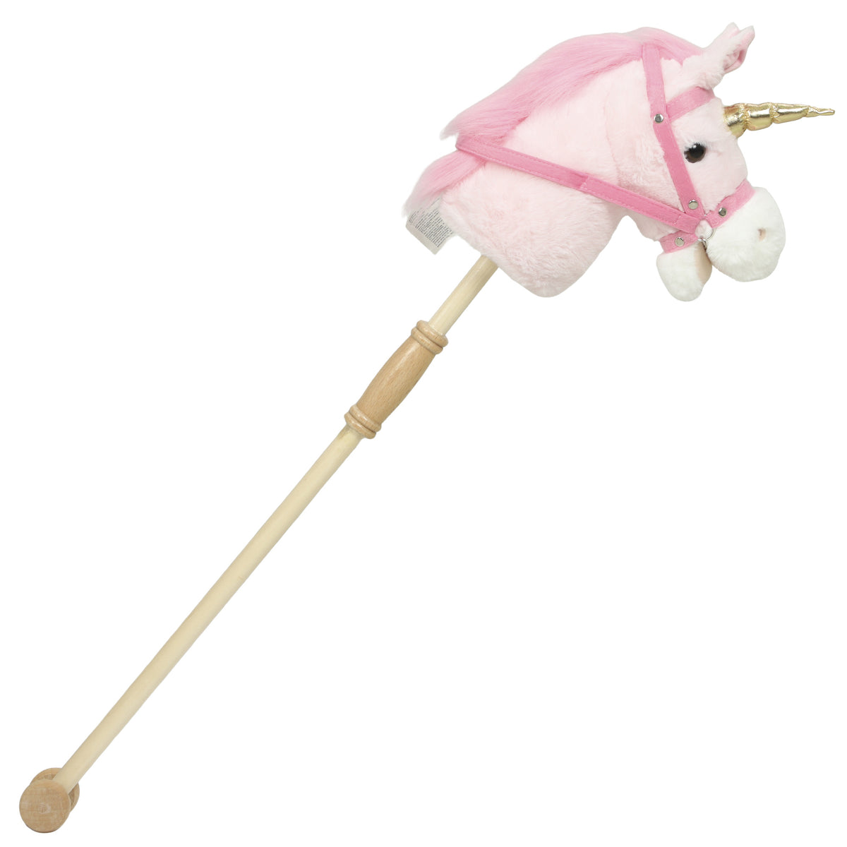 AIYAPLAY Hobby Horse with Wood Wheels in Pink