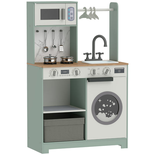 AIYAPLAY Kids Play Kitchen in Green