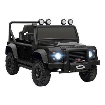 AIYAPLAY Kids Ride On Car with Remote Control in black with bright LED headlights