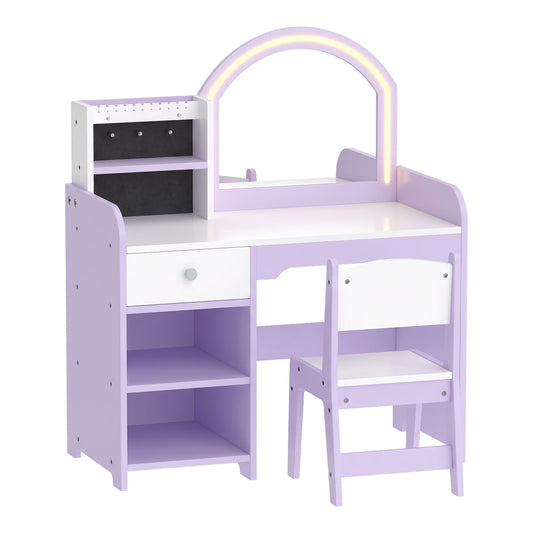 AIYAPLAY Kids Vanity Set in Purple