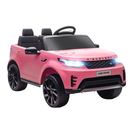AIYAPLAY Land Rover Discovery Licensed 12V Kids Electric Car in pink, front three-quarter view