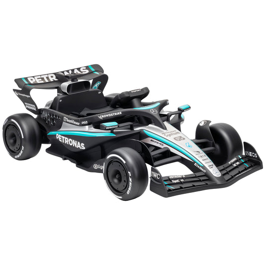 AIYAPLAY Licensed Mercedes-AMG PETRONAS F1 12V Electric Go Kart in Black