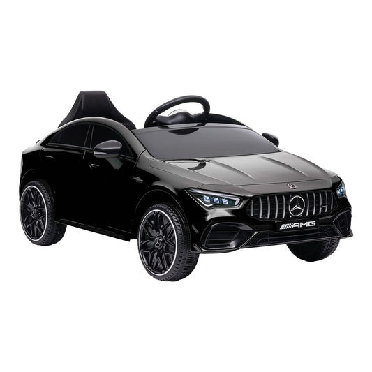 AIYAPLAY Mercedes-Benz AMG CLA 45 Licensed 12V Kids Electric Car in Black