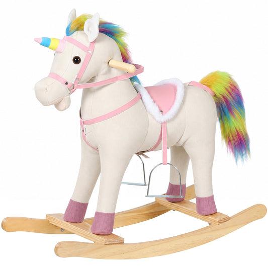 AIYAPLAY Rocking Horse in Cream White