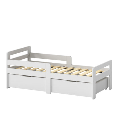 AIYAPLAY Wooden Kids Bed Frame in Grey