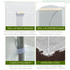 Outsunny 4.5 x 2 x 2 m Polytunnel Greenhouse, Walk-in Green House for Garden with Mesh Windows, Galvanised Steel Frame, White