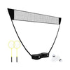 All-In-One Portable Badminton Net Set with Storage Base-Black