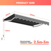 Aluminum Patio Sun Shade with Crank Handle and Water-Resistant Polyester-Grey