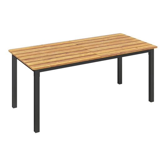 Outsunny Garden Dining Table for 6-8 Person in Teak