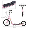 HOMCOM Kids Scooter, Teen Kick Scooter with Rubber Wheels, 16
