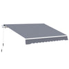 Outsunny Manual Retractable Awning, size (4m x3m)-Grey