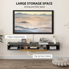 HOMCOM 140 cm Floating TV Stand with Storage - Charcoal Grey